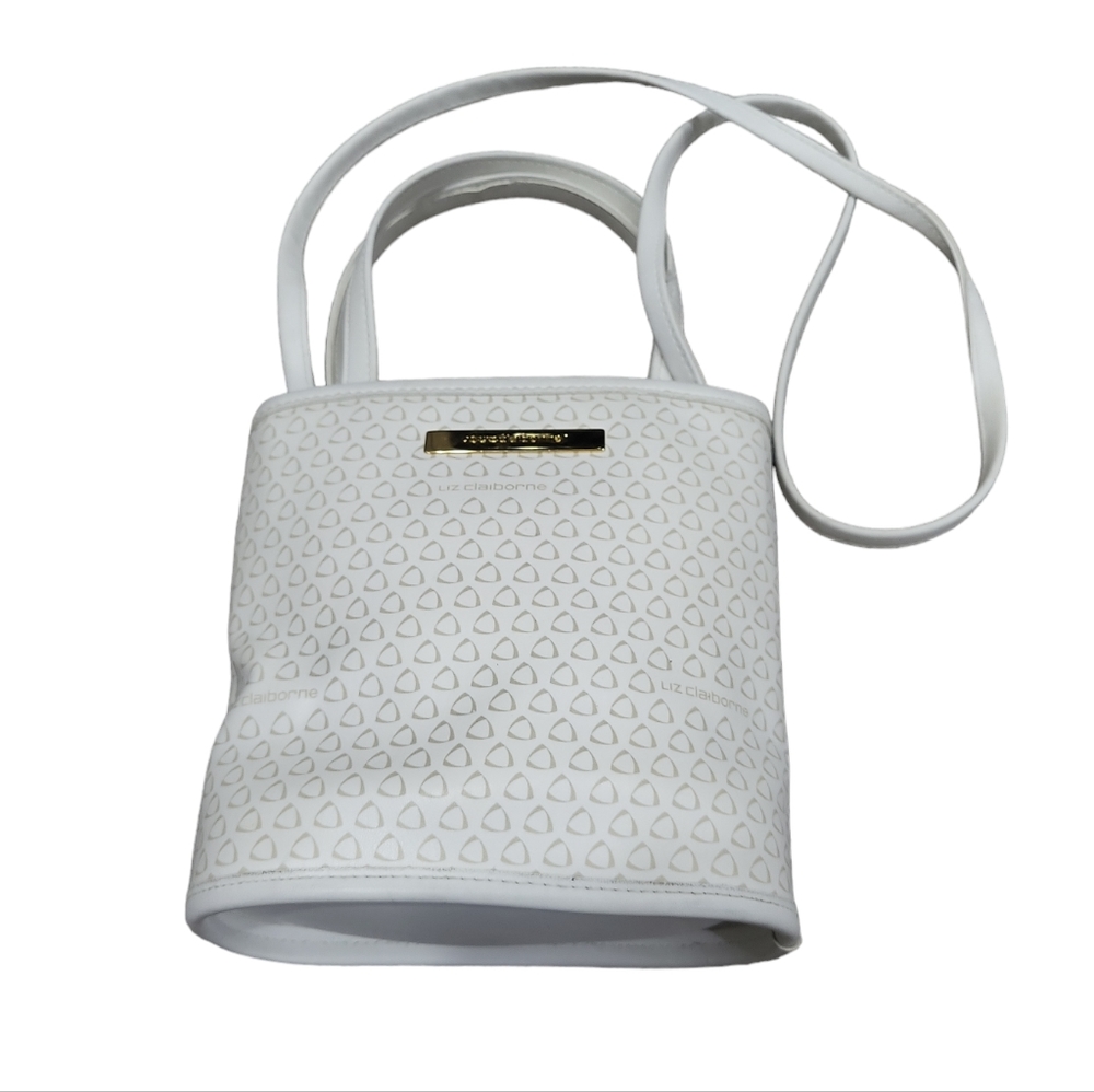 EUC Liz Claiborne women's small handbag crossbody bag purse, white - Picture 1 of 11
